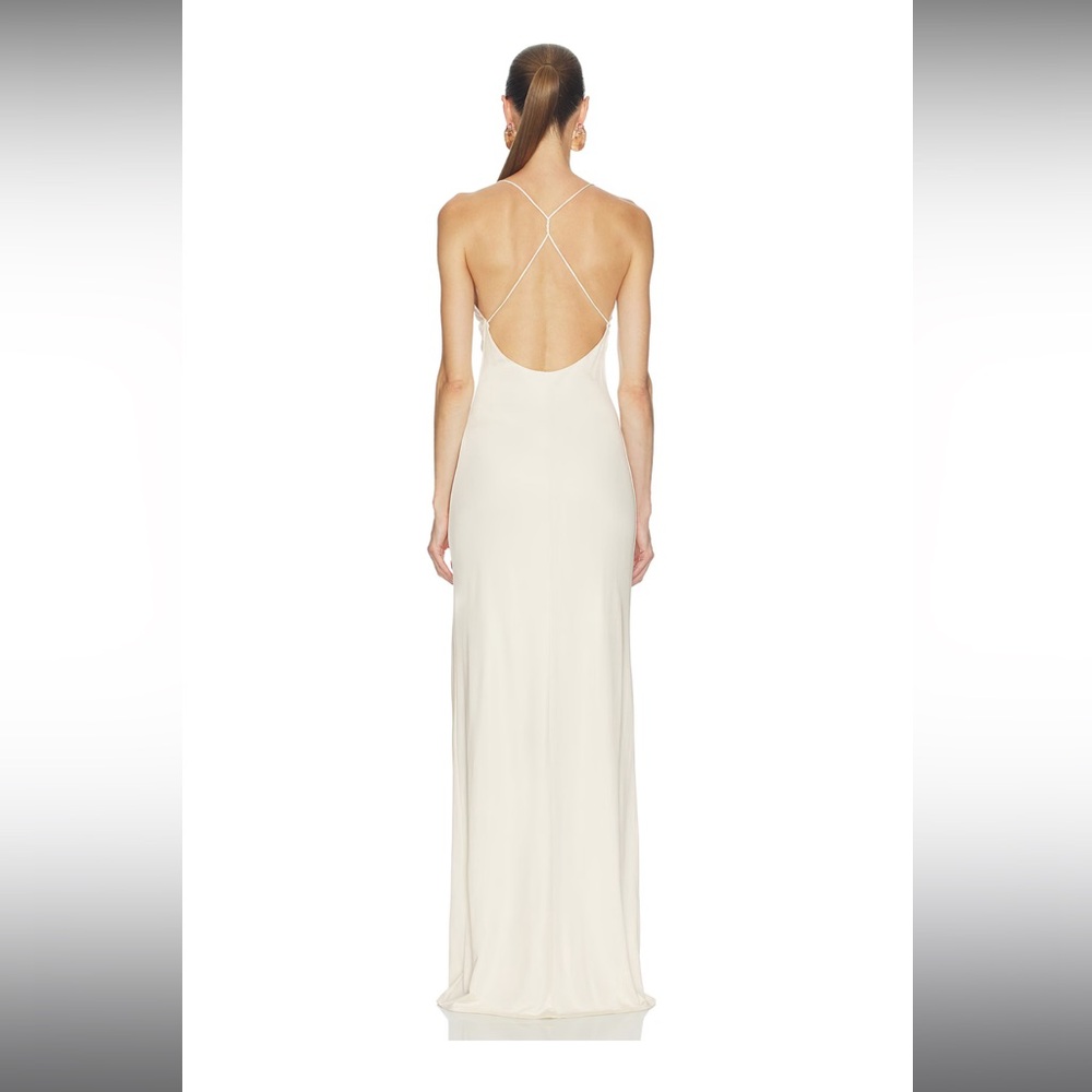 HELSA the roksanna draped dress in ivory - Picture 4 of 14